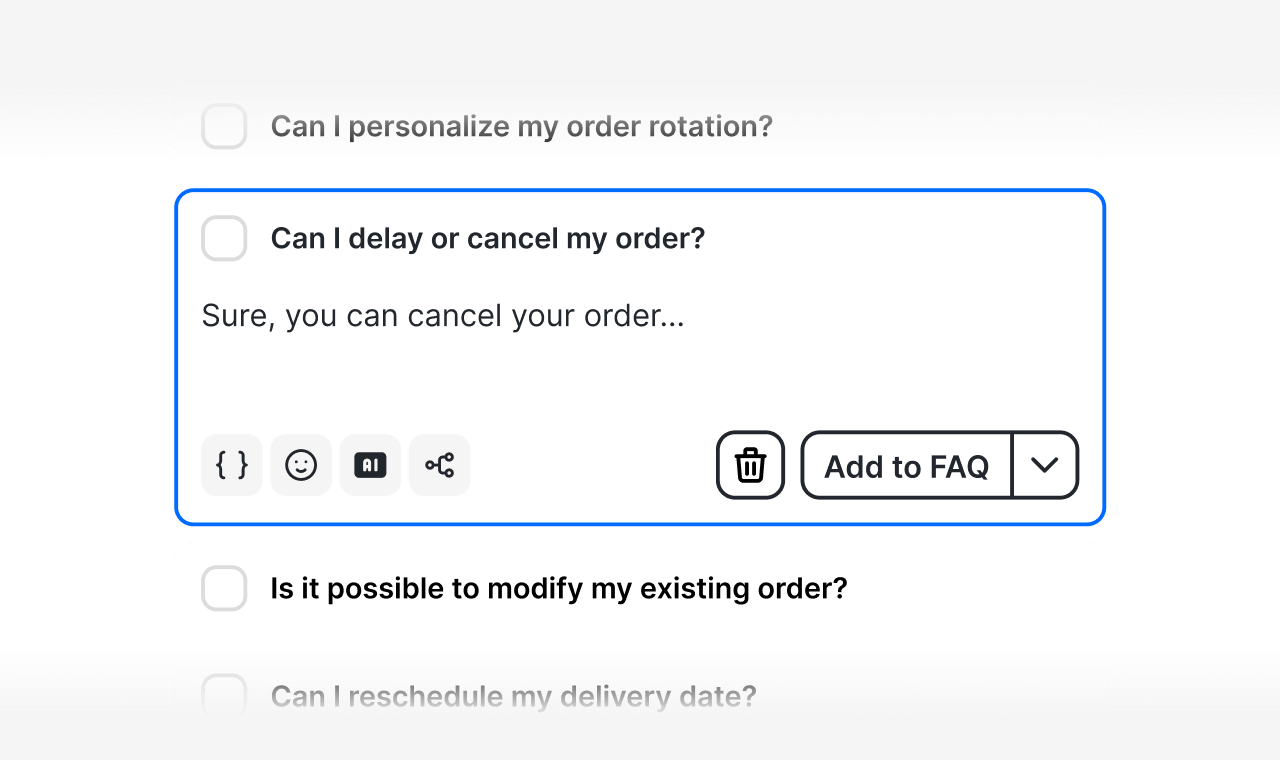 ChatBot's FAQ module