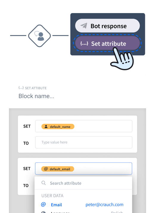 Chat bot builder attributes